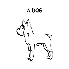 Obraz premium Cute Dog Cartoon. vector illustration 