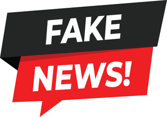 Fake News Banner Vector Illustration for Social Media Blogs News Platforms Awareness Campaigns and Online Content Marketing