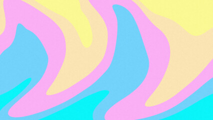 Vibrant pastel waves background in blue, pink, and yellow for dreamy designs