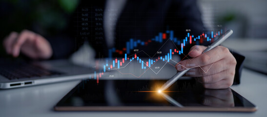 Candlestick chart visualizing financial market trends, investment patterns, price fluctuations, and trading strategy in capital and digital asset markets Latch