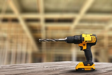 Modern hard work tools on a background