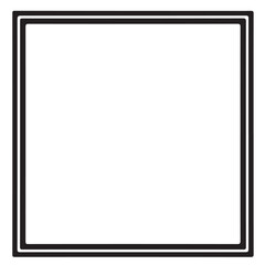 Elegant Black Double Lined Square Frame Template
