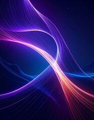 Abstract digital art with glowing, vibrant lines