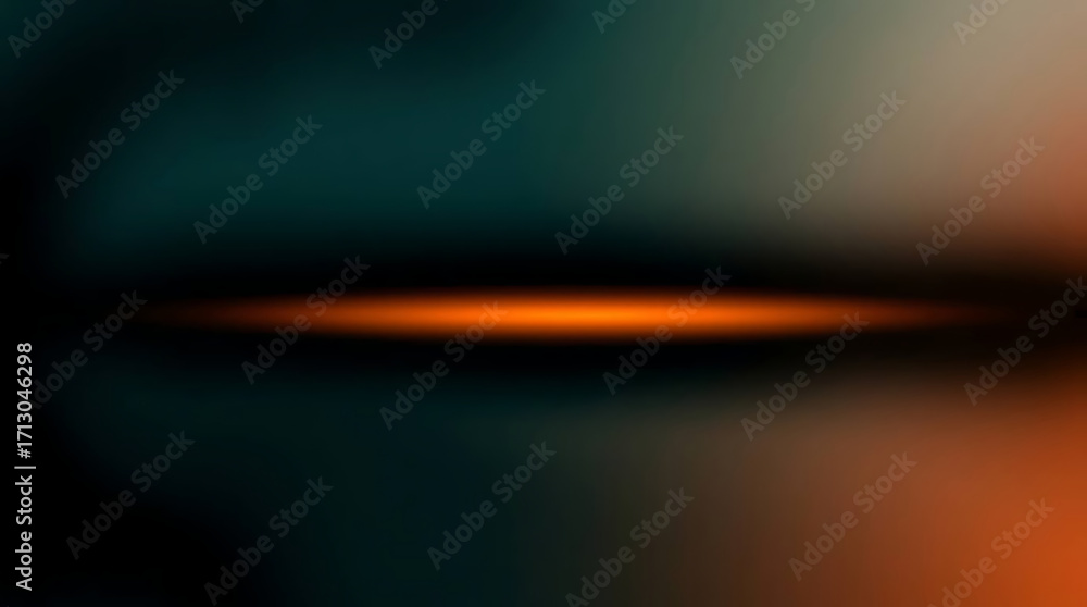 Poster abstract blurred background with a glowing orange line, creating a sense of depth and mystery in dar