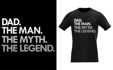Celebrate dad with a the man the myth the legend banner design perfect for father s day gifts greeting cards or personalized apparel featuring bold typography and vibrant colors