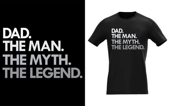 Celebrate dad with a the man the myth the legend banner design perfect for father s day gifts greeting cards or personalized apparel featuring bold typography and vibrant colors - Powered by Adobe