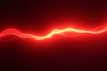 Moving red light streak ray, light flare 3d rendering