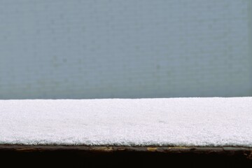 Fresh Snow Layer on Outdoor Surface