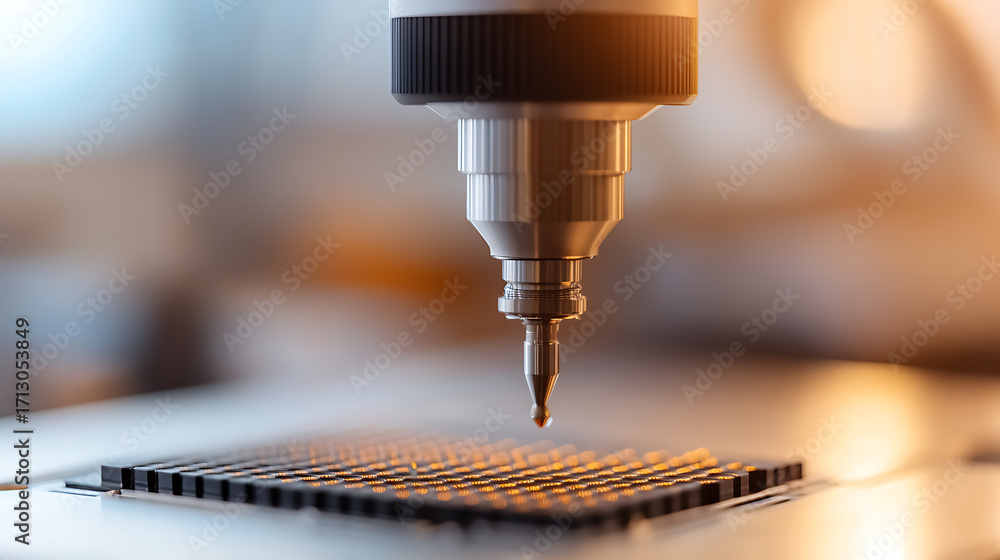 Poster automated precision dispensing on microchip. innovative robotics in action. a high tech, precise pro