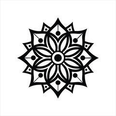 Elegant Mandala Line Art Logo Vector Artwork