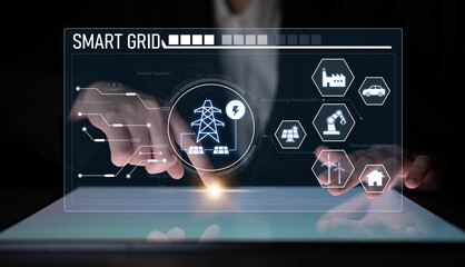 Smart grid system integrating renewable energy sources, energy storage, smart inverters, and demand...