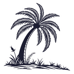 Fototapeta premium palm tree silhouette