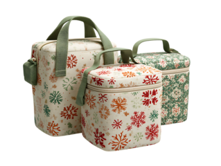 Festive insulated lunch bags