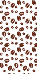 Coffee beans seamless pattern background, wallpaper, wrap, paper, banner 