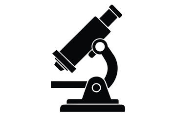 microscope silhouette vector icon