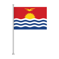 Kiribati national symbol waving in the wind country emblem island nation pacific ocean state banner