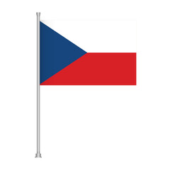 Czech republic flag illustration national symbol european nation state patriotism banner design
