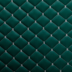Green leather texture with diamond-shaped ornament