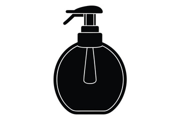 sanitizer bottle silhouette vector icon