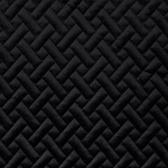 Black fabric texture with ornament