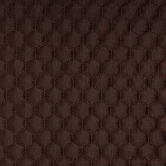 Brown leather texture with hexagon ornament