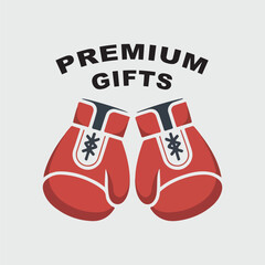 Boxing day flat vector illustration of a gift box