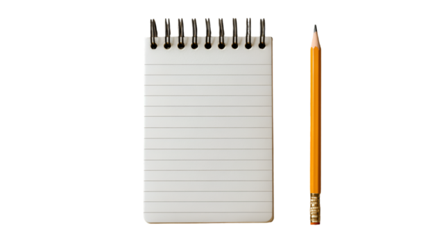 Blank Notepad and Pencil Ready for Your Ideas
