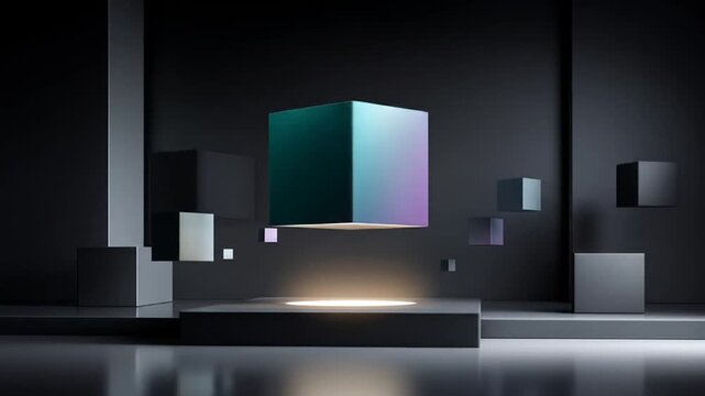 Abstract geometric shape display