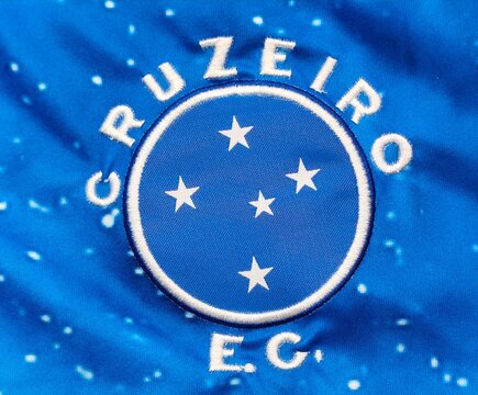 Photo of the Cruzeiro Esporte Clube emblem, a Brazilian professional football club based in Belo Horizonte, Minas Gerais.
