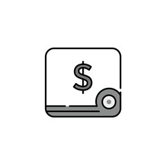 Obraz premium Vektor Symbol Icon Modern Dollar Sign Design for Finance and Savings