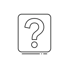 Clean outline question mark symbol icon vector, perfect for representing inquiry, help, uncertainty, frequently asked questions, or as a vital user interface element in digital designs