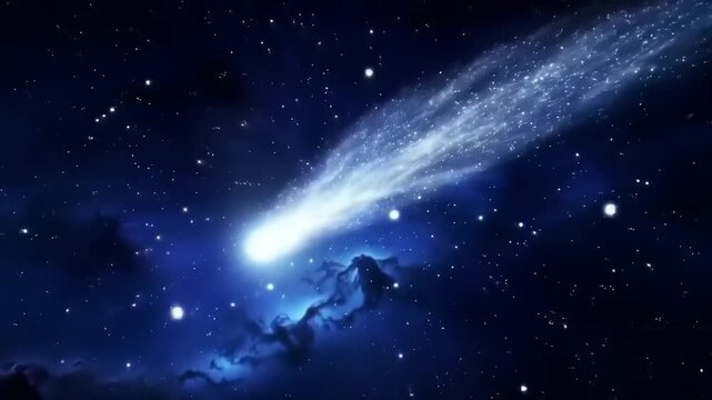 Comet in deep space