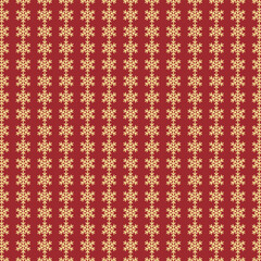 Red and Gold Christmas Snow Pattern