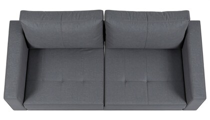 Gray sofa, top view