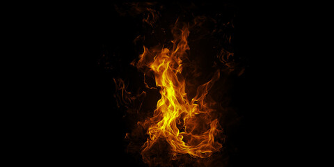 Dancing flames ignite the darkness a fiery spectacle of warmth and raw energy against the void in...