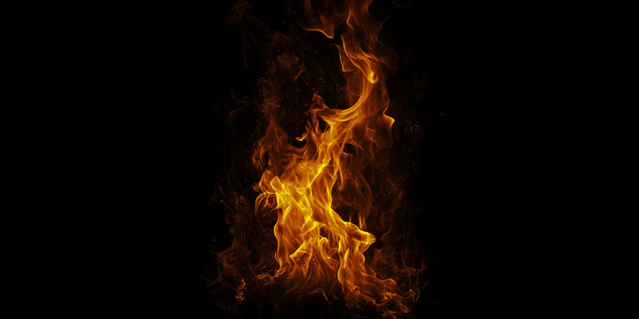 Intricate dance of flames ablaze a fiery phoenix rising from the darkness symbolizing transformation and raw power