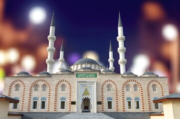 Mosque islamic frame, Ramadan concept