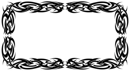 Create bold visual impact with this dynamic tribal frame for striking designs and attention grabbing layouts