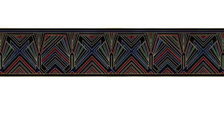 Stylish Art Deco patterned border with bold geometric design for elegant invitations and modern designs