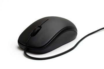Black Wired Computer Mouse &ndash; Standard USB Input Device