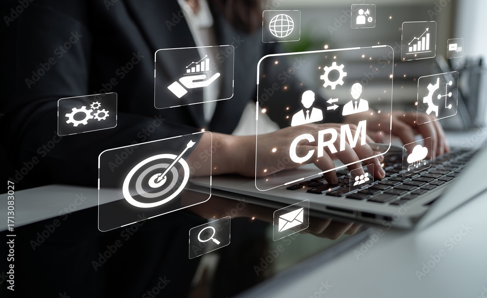 Poster crm platforms improve customer relationships through data analysis, crm communication tools, and aut