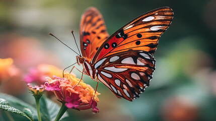 Vibrant butterfly on a flower