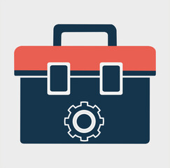 Toolbox Icon –Gear with Case Symbol