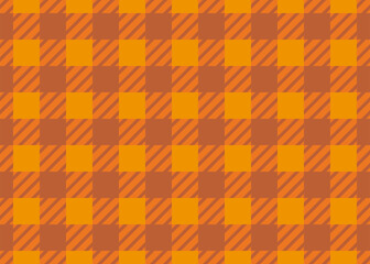 Thanksgiving Seamless patten. Vector checkered brown and beige plaid textured background