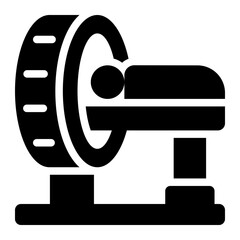 pet scan glyph icon used in hospital medical imaging
