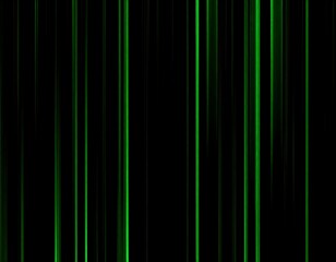 Abstract vertical green lines on black background