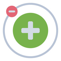 Fototapeta premium proton particle flat icon for atomic structure learning