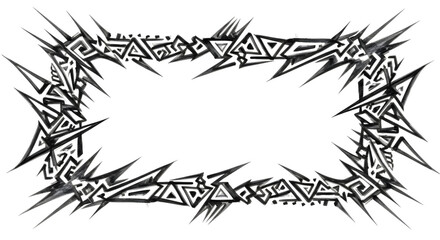 Obraz premium Geometric black design with intricate patterns for modern architectural, decor, and design projects