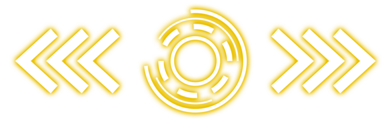 Abstract geometric navigation symbols in yellow and white