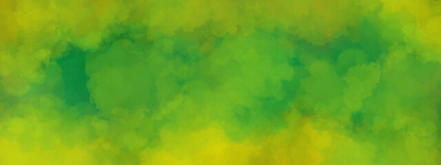 Abstract green and yellow watercolor texture background